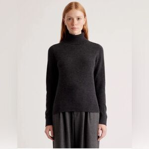 Quince Mongolian cashmere black turtleneck NWT. S